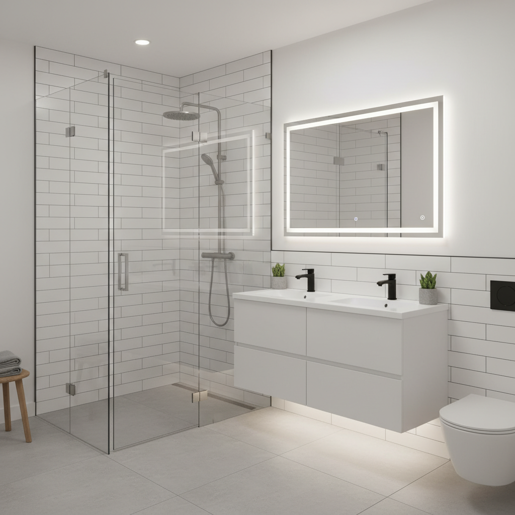 Modern Bathroom Renovation Sugarland TX - Tell Projects