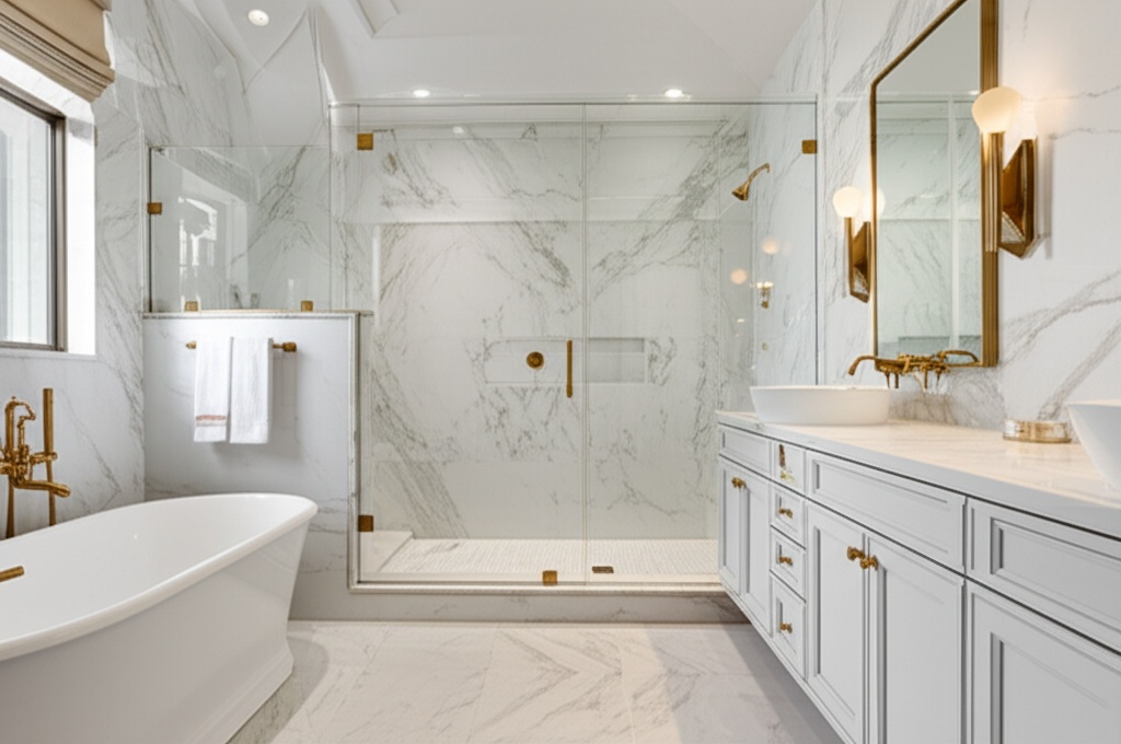 Luxury spa-like bathroom remodel Sugar Land 2025