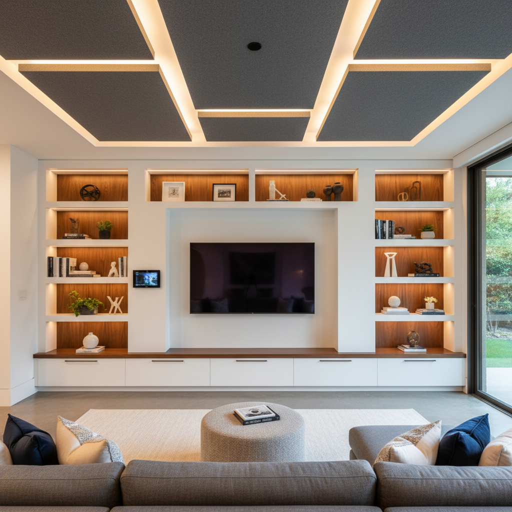 Family Room Entertainment Centers - Tell Projects Sugarland TX